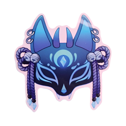 Kitsu Moonvale Mask Sticker - Collectors World Toys Hover Image