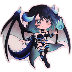 Kitsu Moonvale Chibi Dragon Sticker