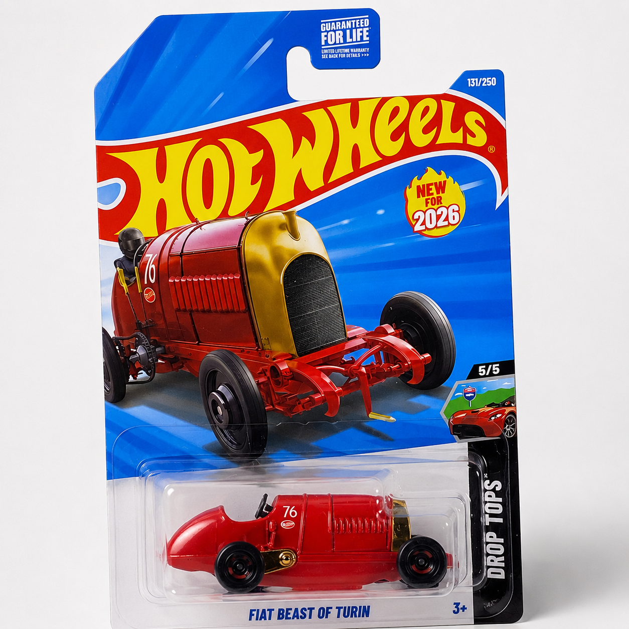 Hot Wheels Fiat Beast of Turin | Drop Tops Series 5/5 - 131/250