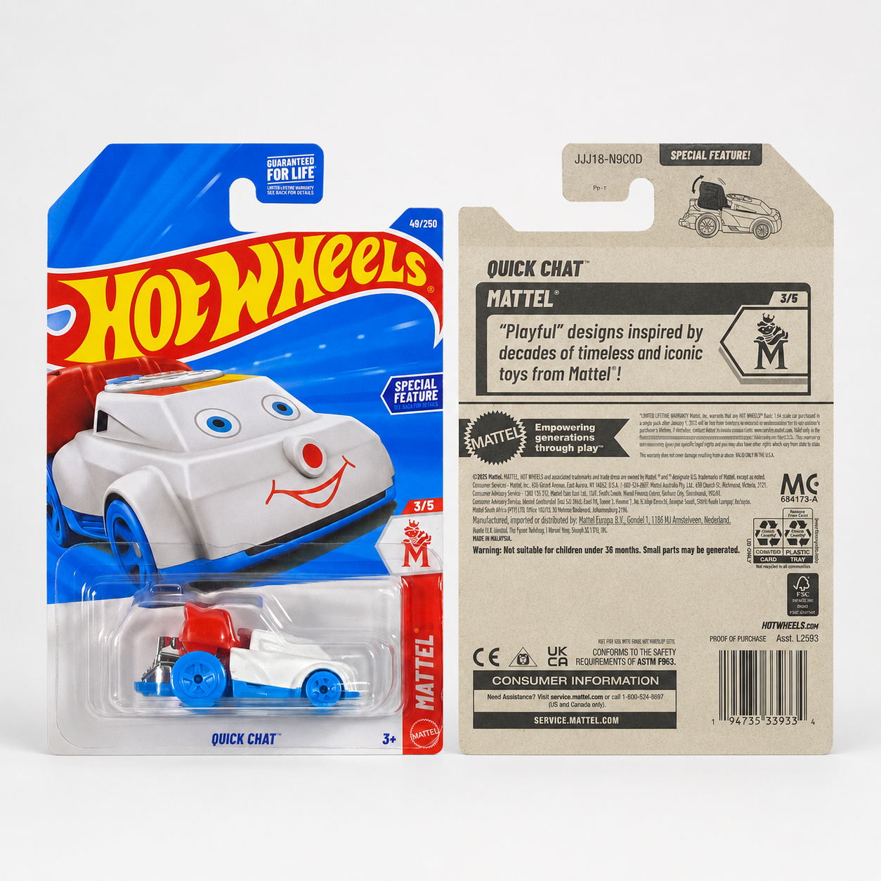 Hot Wheels Quick Chat | Mattel Series 3/5 - 49/250