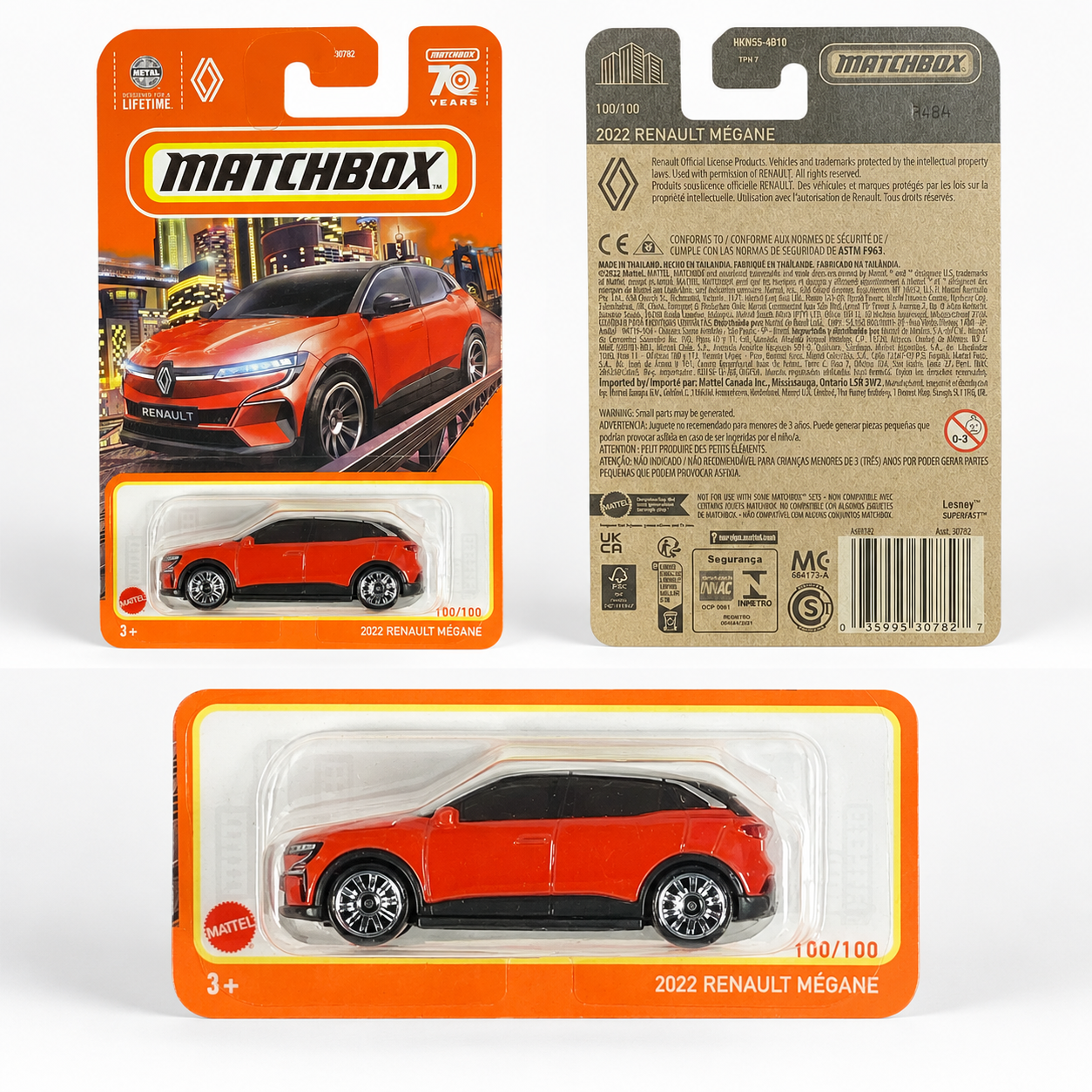 Red Matchbox 2022 Renault Megane | Matchbox 70 Years Series 100/100