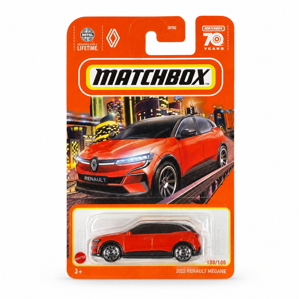 Red Matchbox 2022 Renault Megane | Matchbox 70 Years Series 100/100