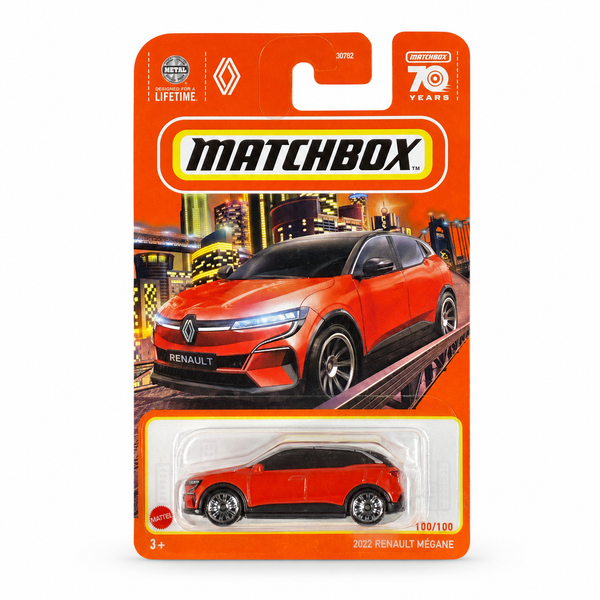 Red Matchbox 2022 Renault Megane | Matchbox 70 Years Series 100/100