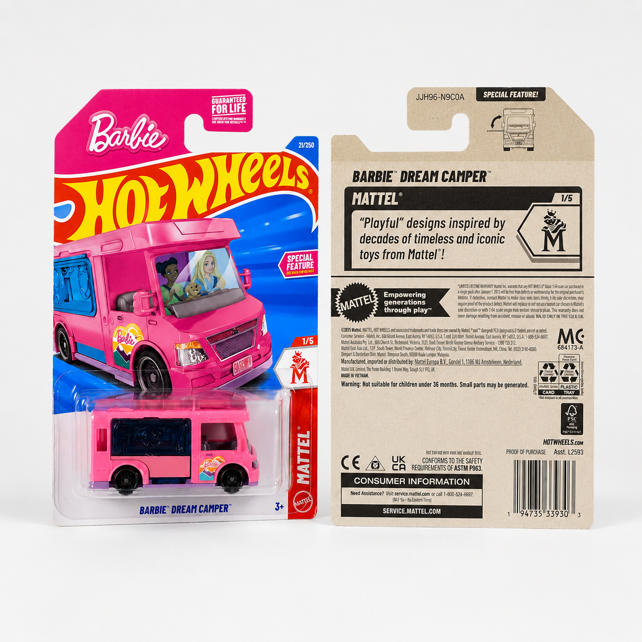 Hot Wheels Barbie Dream Camper | Mattel Series 1/5 - 21/250