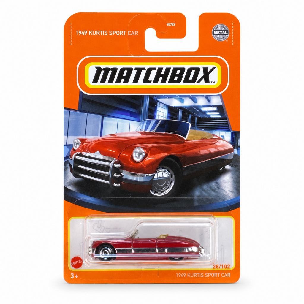 Matchbox 1949 Kurtis Sport Car Red 28/102 Die-Cast Convertible
