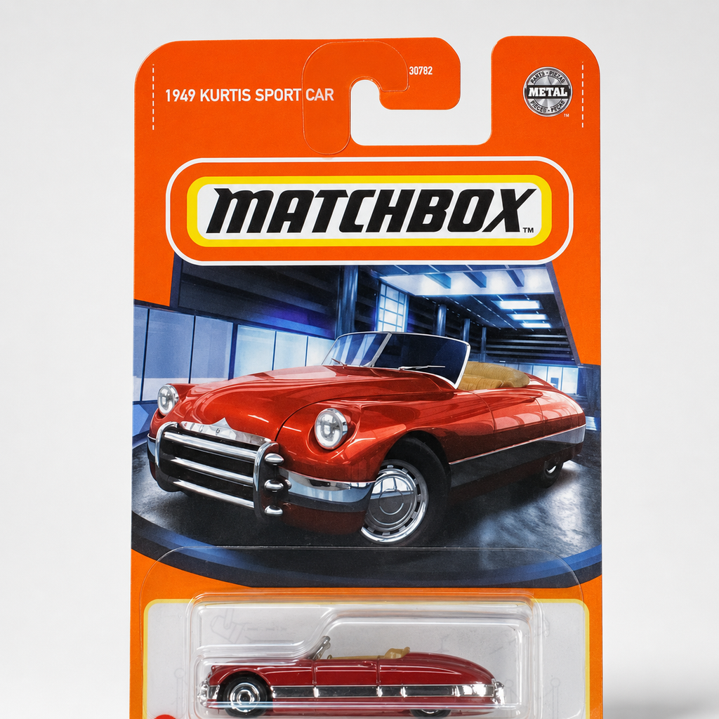 Matchbox 1949 Kurtis Sport Car Red 28/102 Die-Cast Convertible