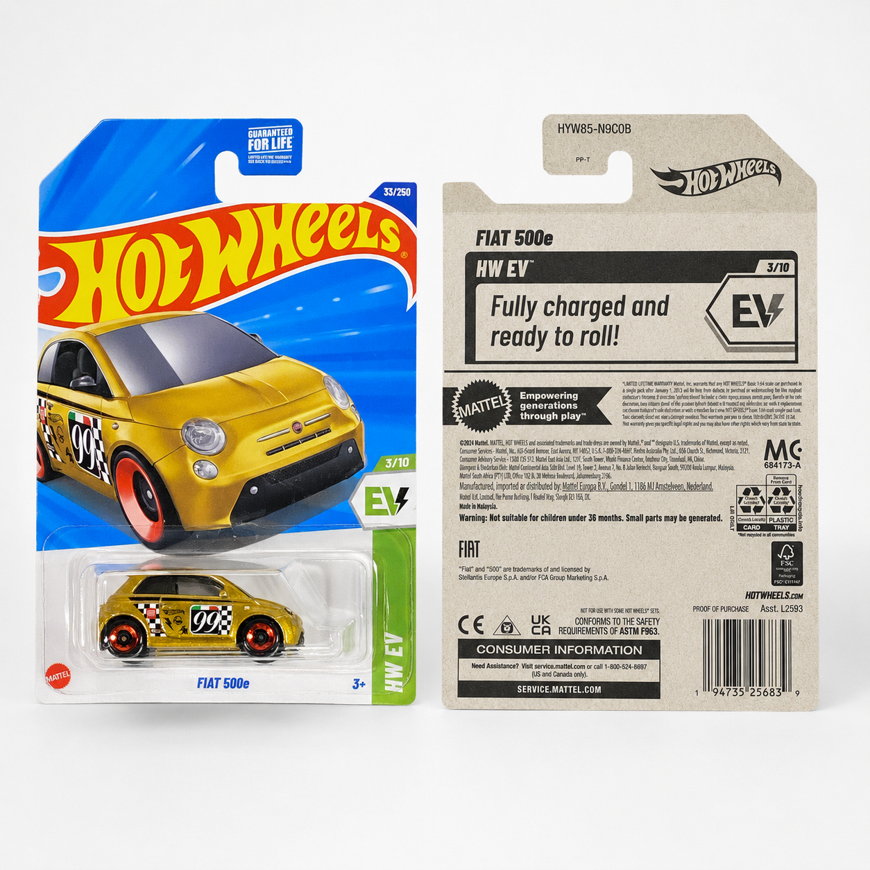 Hot Wheels Fiat 500e | EV Series 3/10 - 33/250