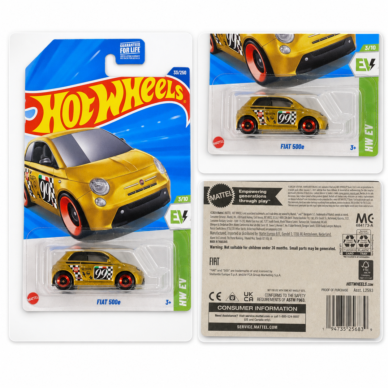 Hot Wheels Fiat 500e | EV Series 3/10 - 33/250