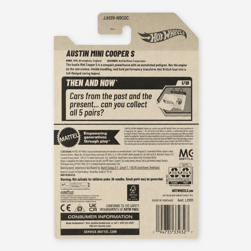 Hot Wheels Austin Mini Cooper S | Then and Now Series 1/10 - 71/250
