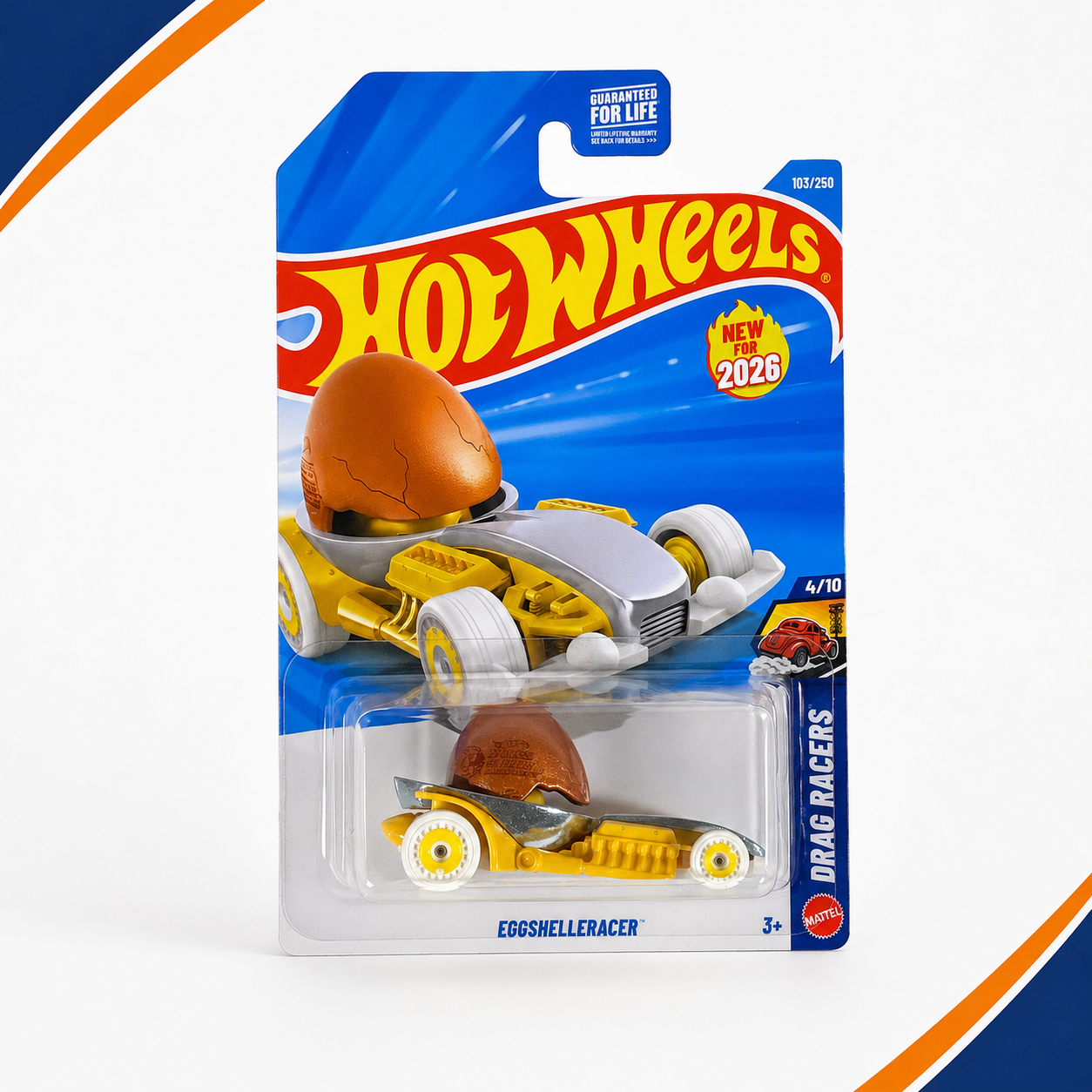 Hot Wheels EggShelleRacer | Drag Racers Series 4/10 Main image