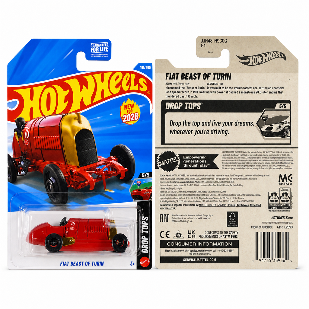 Hot Wheels Fiat Beast of Turin | Drop Tops Series 5/5