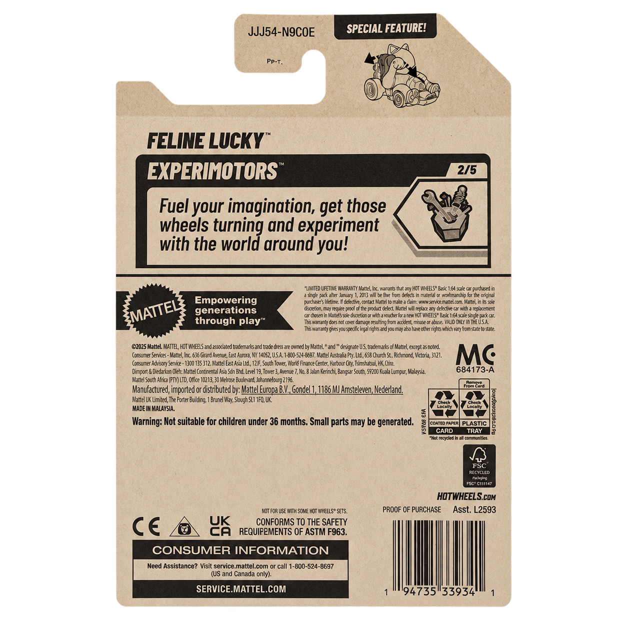 Hot Wheels Feline Lucky | Experimotors Series 2/5 Secondary image