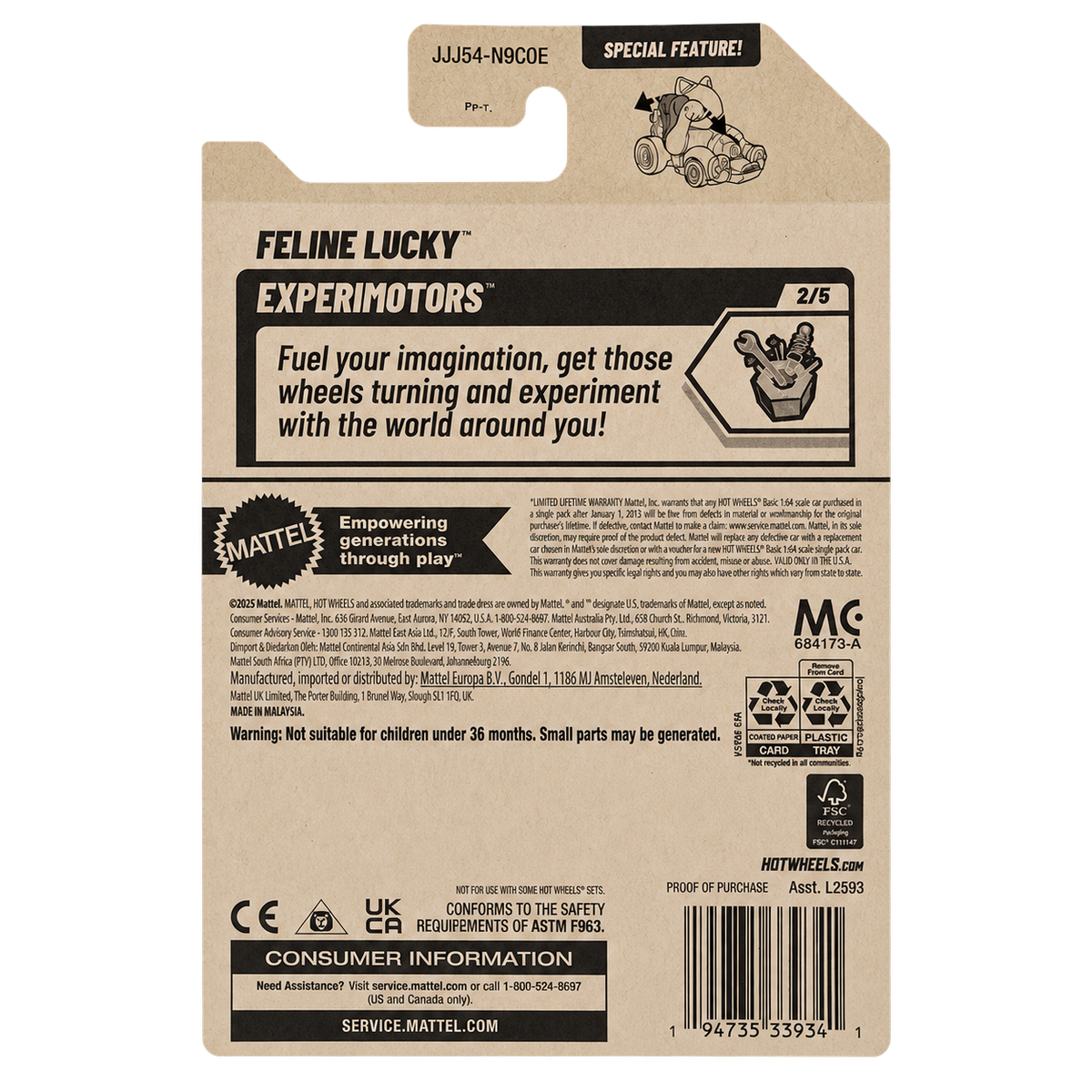 Hot Wheels Feline Lucky | Experimotors Series 2/5