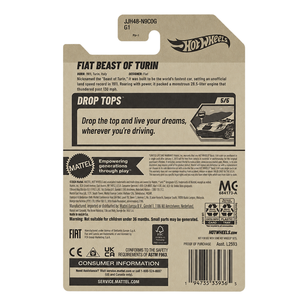 Hot Wheels Fiat Beast of Turin | Drop Tops Series 5/5