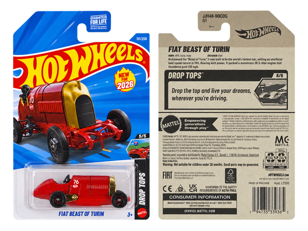 Hot Wheels Fiat Beast of Turin | Drop Tops Series 5/5