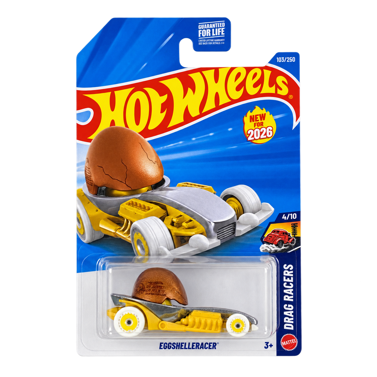 Hot Wheels EggShelleRacer | Drag Racers Series 4/10 Main image
