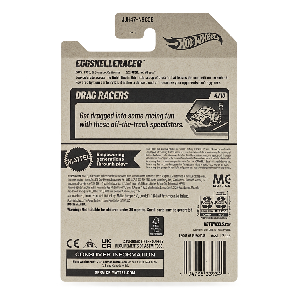 Hot Wheels EggShelleRacer | Drag Racers Series 4/10