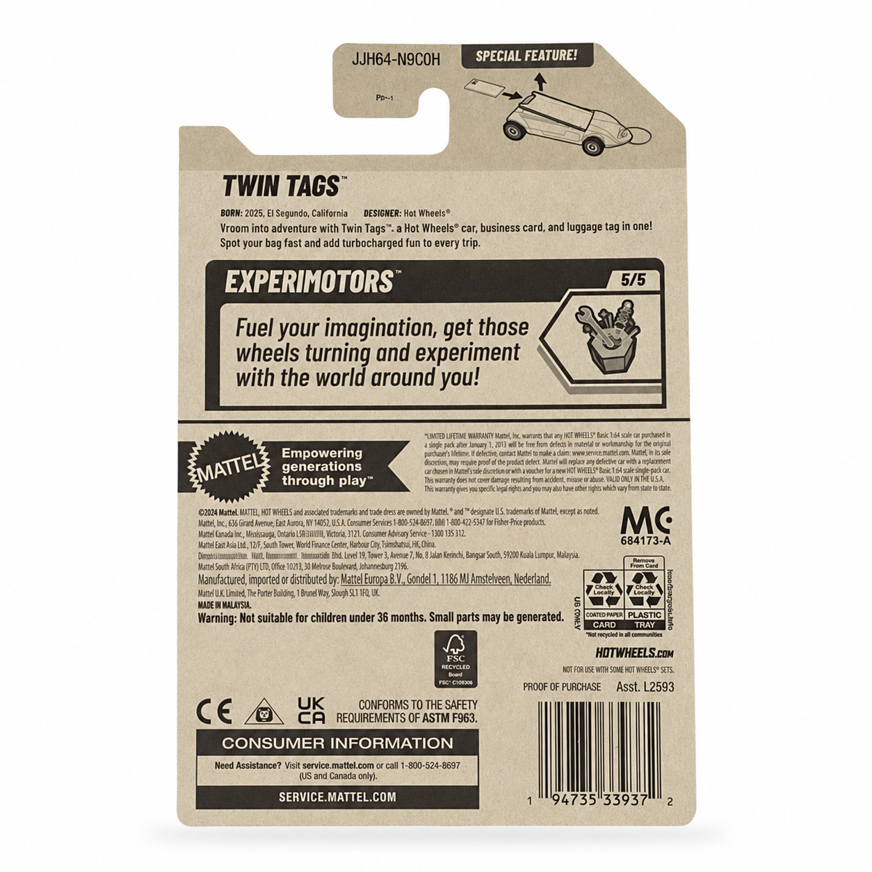 Hot Wheels Twin Tags | Experimotors Series 5/5 Secondary image