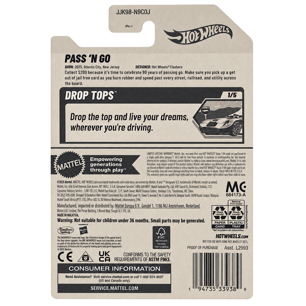 Hot Wheels Pass 'N Go | Drop Top Series 1/5