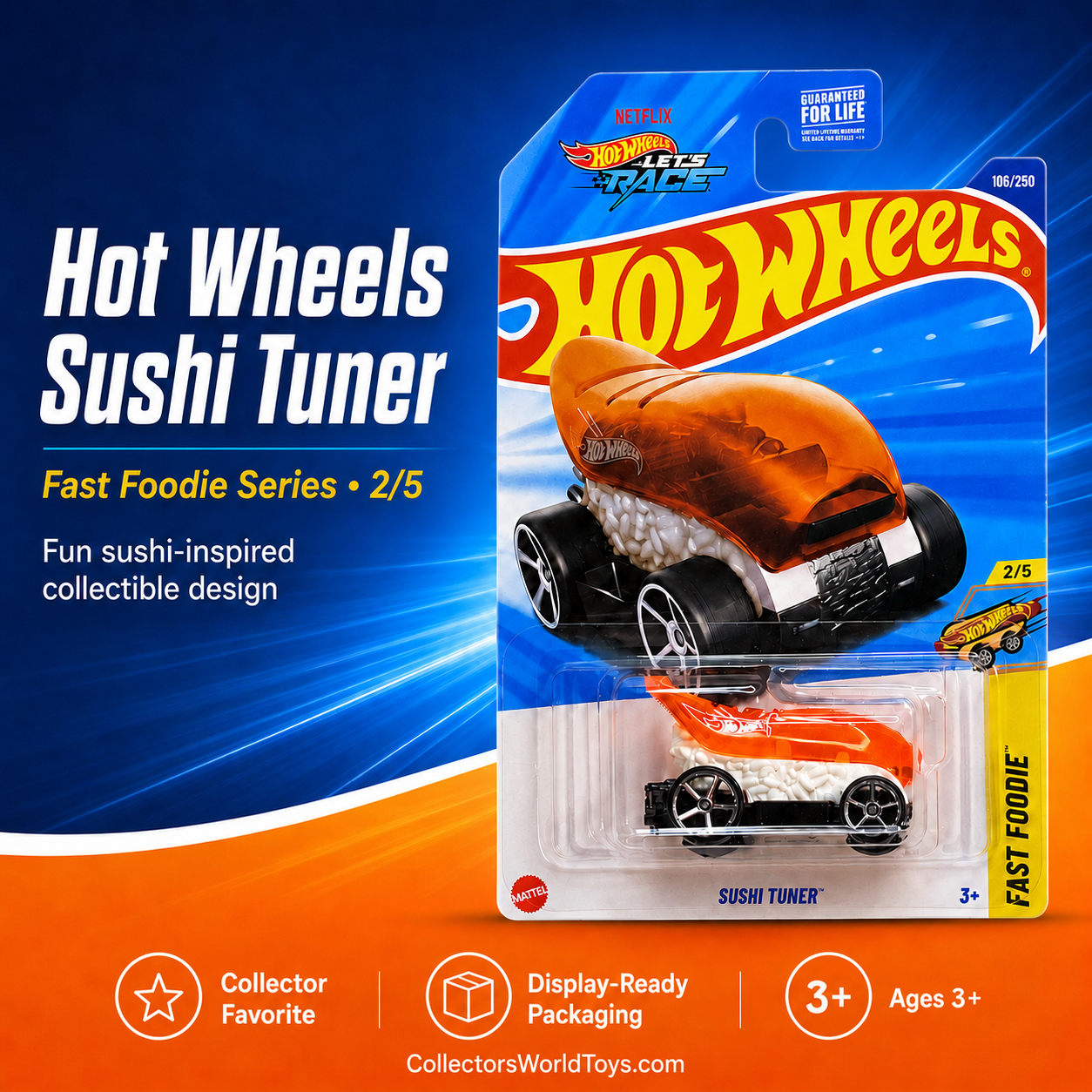 Hot Wheels Sushi Tuner Fast Foodie Series 2/5 106/250 Main image
