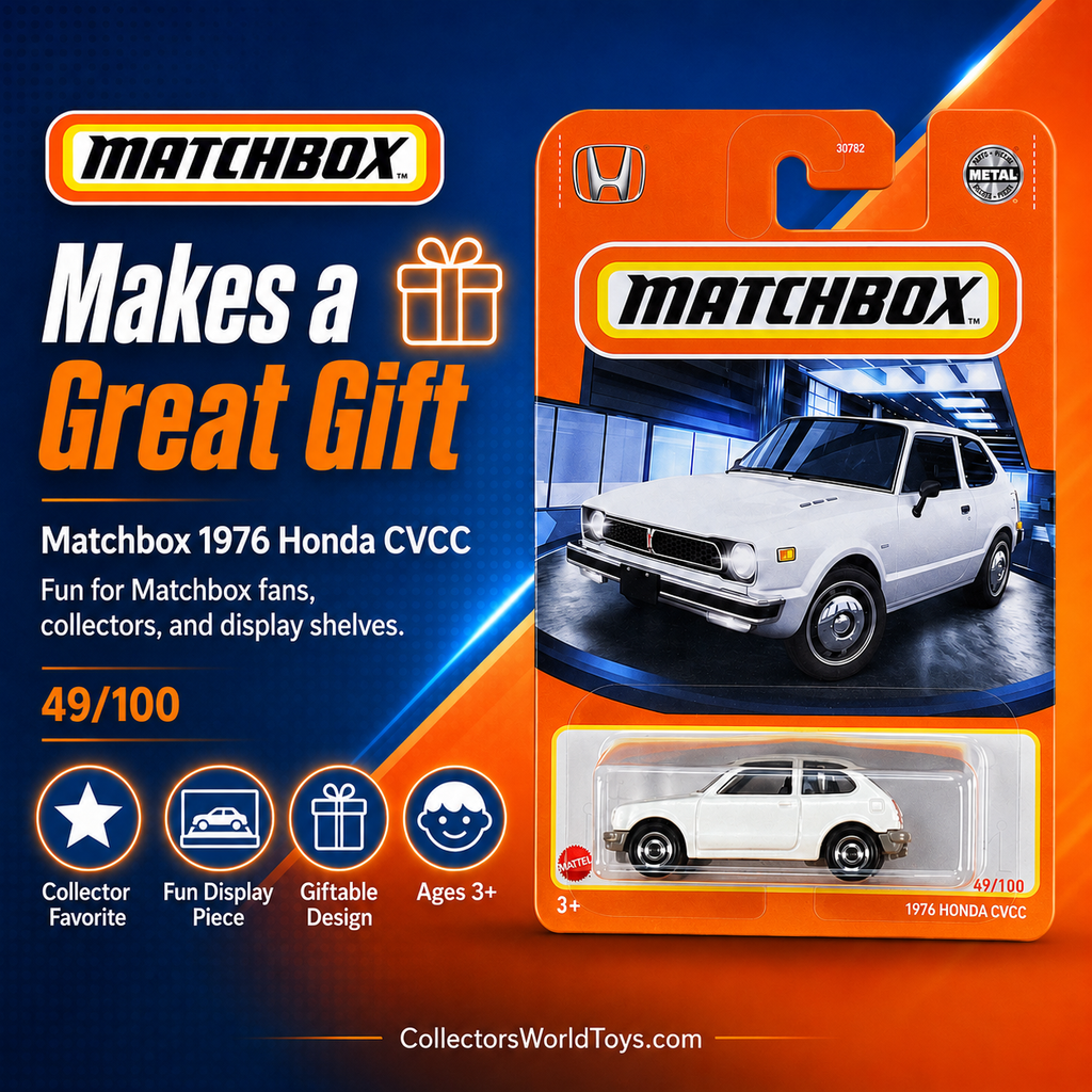 Matchbox 1976 Honda CVCC White 49/100 Die-Cast Collectible Car