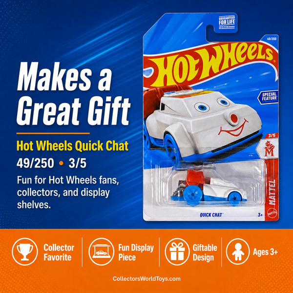 Hot Wheels Quick Chat 49/250 Mattel Series 3/5 White Die-Cast Car