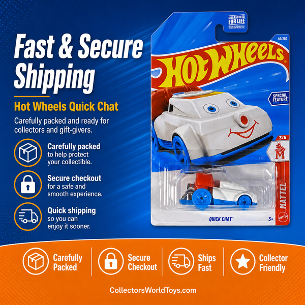 Hot Wheels Quick Chat 49/250 Mattel Series 3/5 White Die-Cast Car