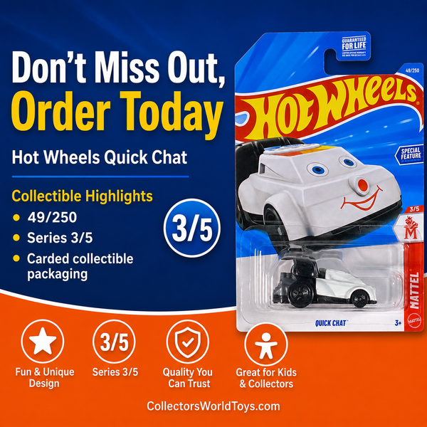Hot Wheels Quick Chat White & Black 49/250 Mattel Series 3/5 Die-Cast Car