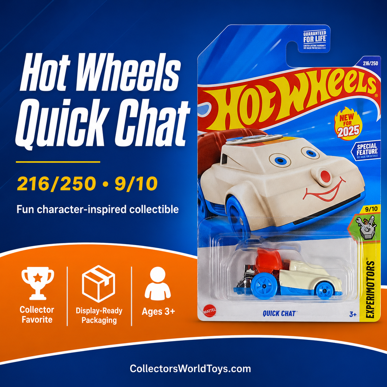 Hot Wheels Quick Chat 2025 Experimotors 9/10 216/250 Die-Cast Car Main image