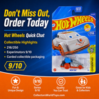 Hot Wheels Quick Chat Silver & Orange Experimotors 9/10 216/250 2025 Die-Cast Car