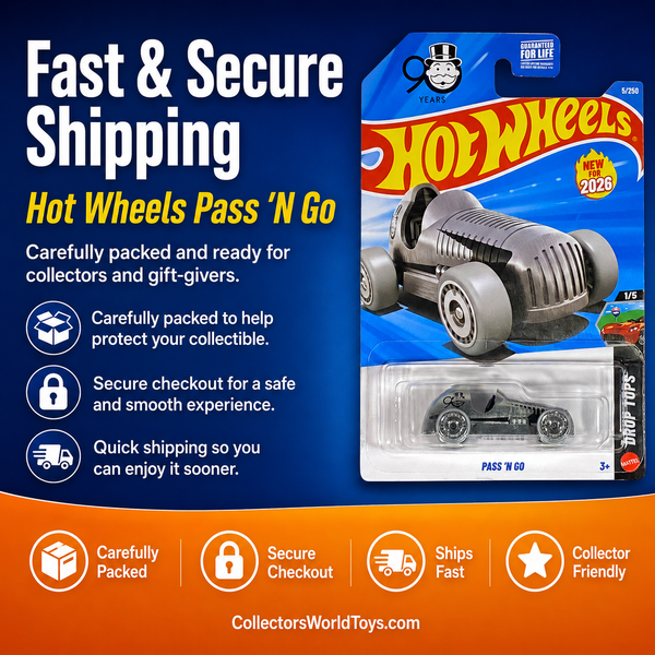 Hot Wheels Pass ’N Go 2026 Drop Tops 1/5 5/250 Monopoly 90 Years Die-Cast Car