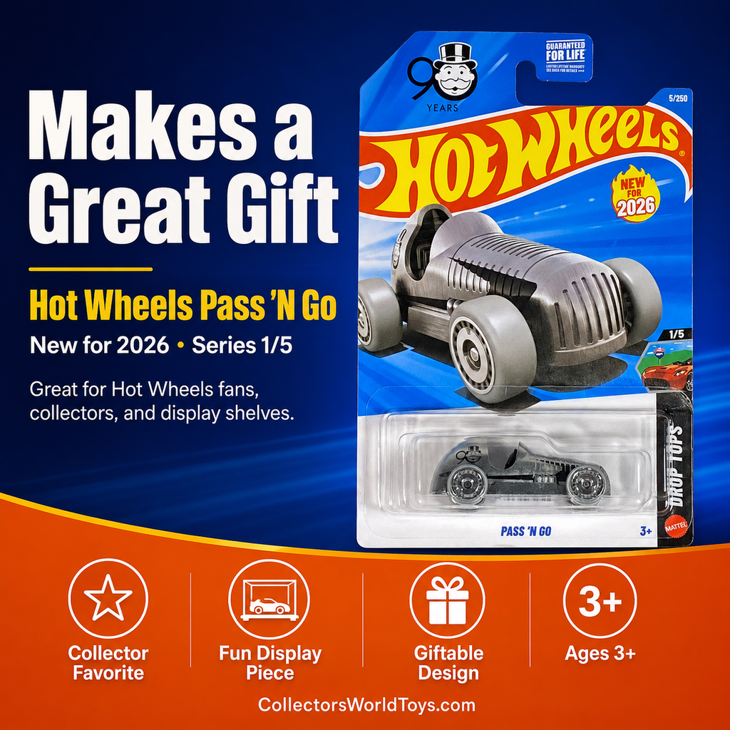 Hot Wheels Pass ’N Go 2026 Drop Tops 1/5 5/250 Monopoly 90 Years Die-Cast Car