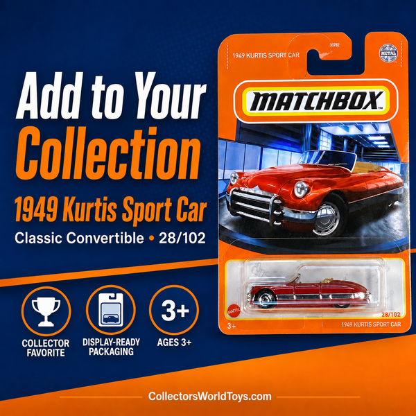 Matchbox 1949 Kurtis Sport Car Red 28/102 Die-Cast Convertible