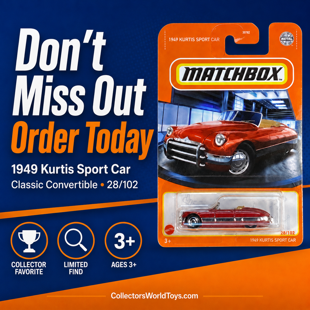 Matchbox 1949 Kurtis Sport Car Red 28/102 Die-Cast Convertible