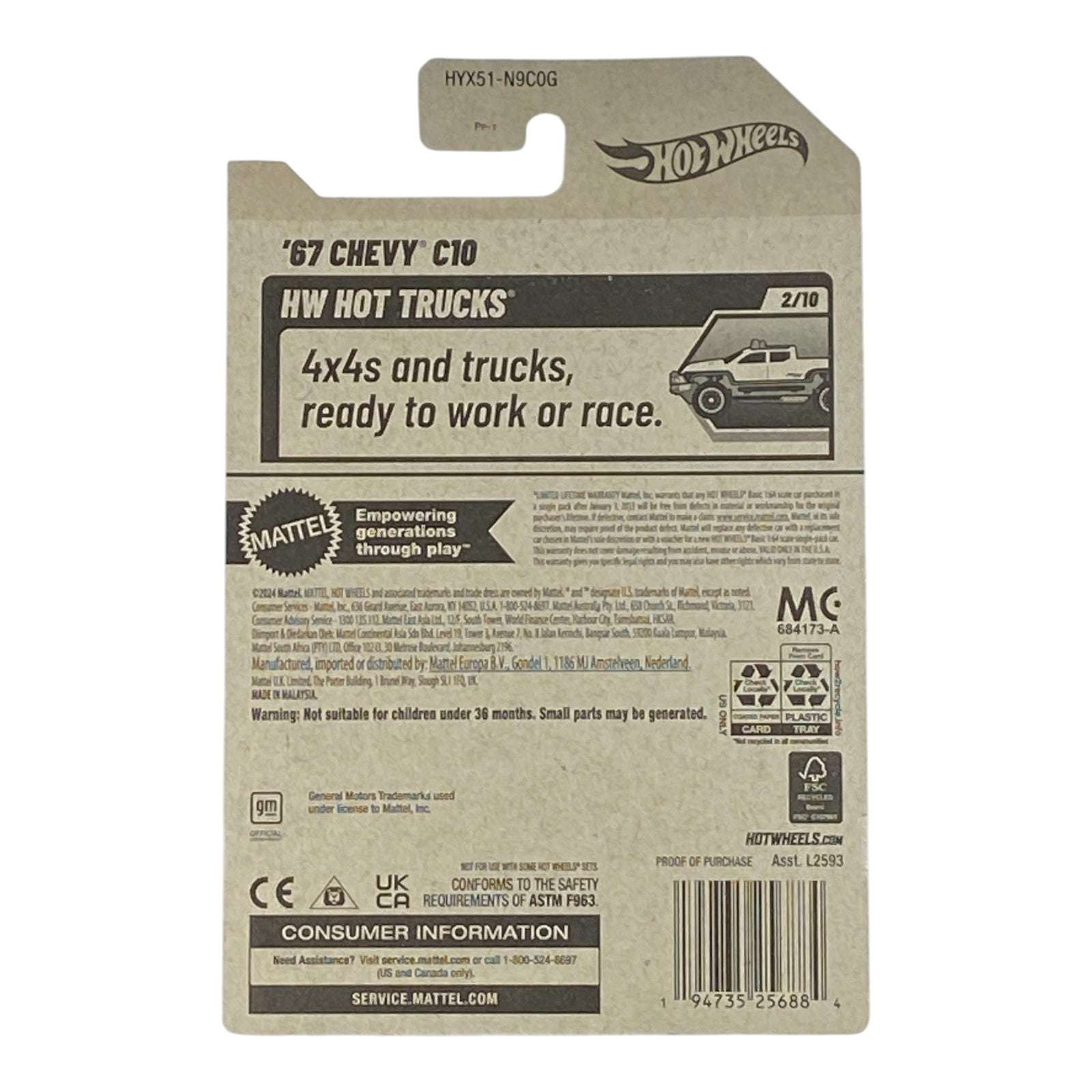 Hot Wheels '67 Chevy C10 - Hot Trucks Series 2/10 Secondary image