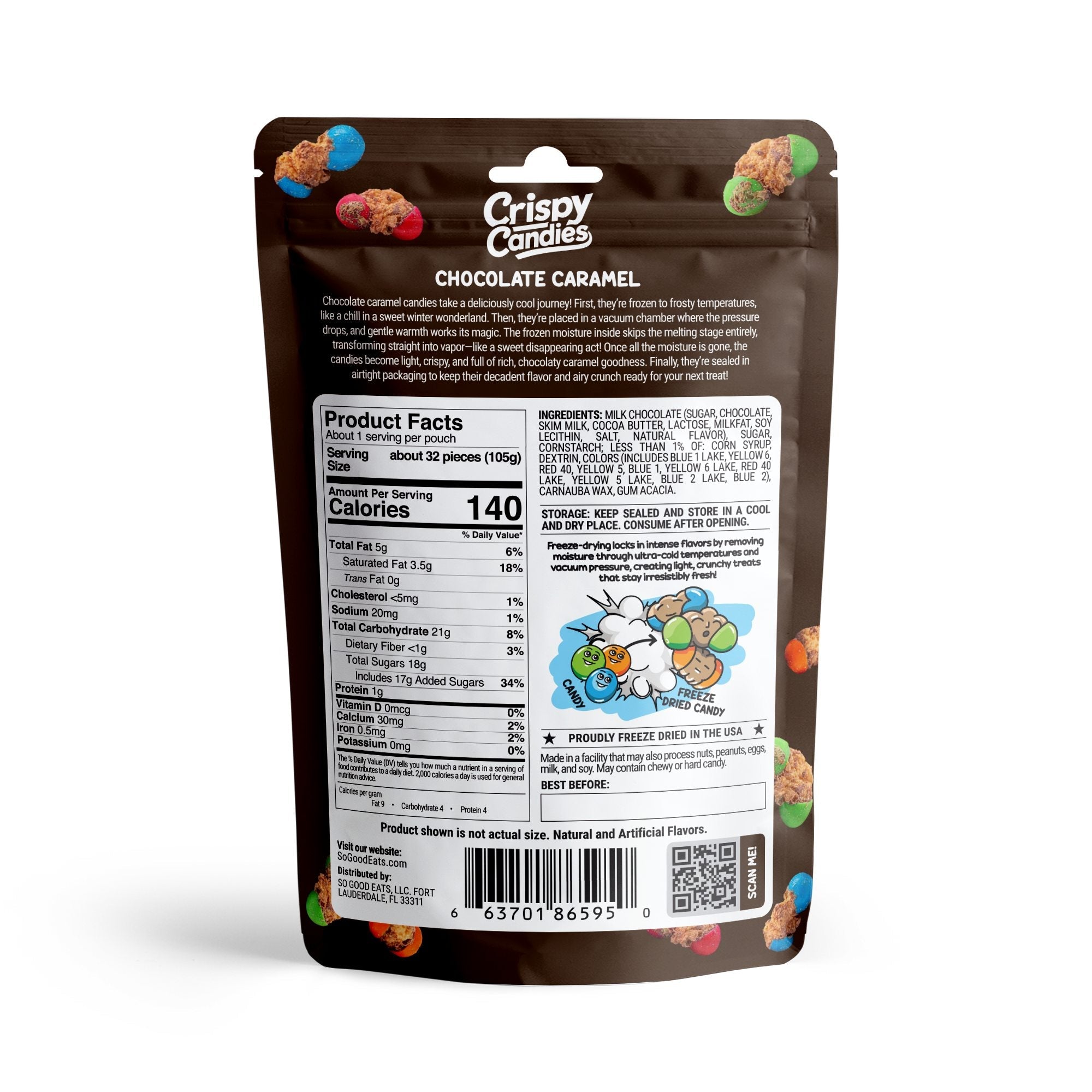 Crispy Candies - Chocolate Caramel Freeze Dried Candy 114g - Collectors World Toys