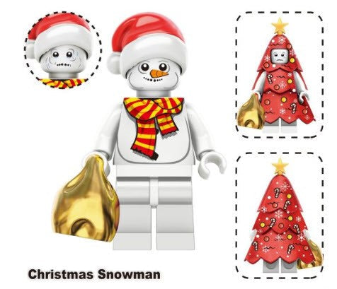 Christmas Snowman Custom Minifigure - Collectors World Toys Hover Image