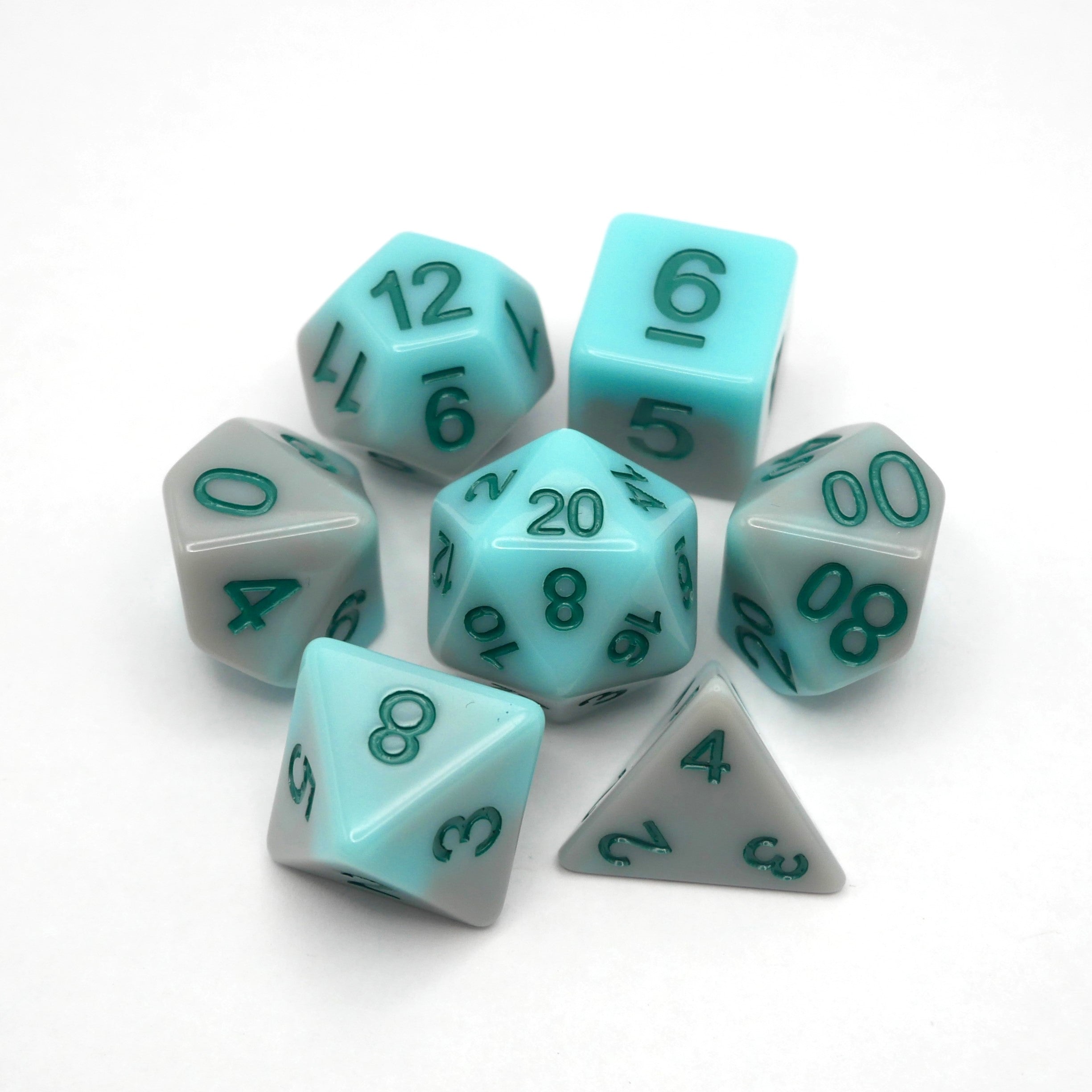 Coastal Memories - 7 Piece DnD Dice Set | Acrylic RPG Gaming Dice Main image