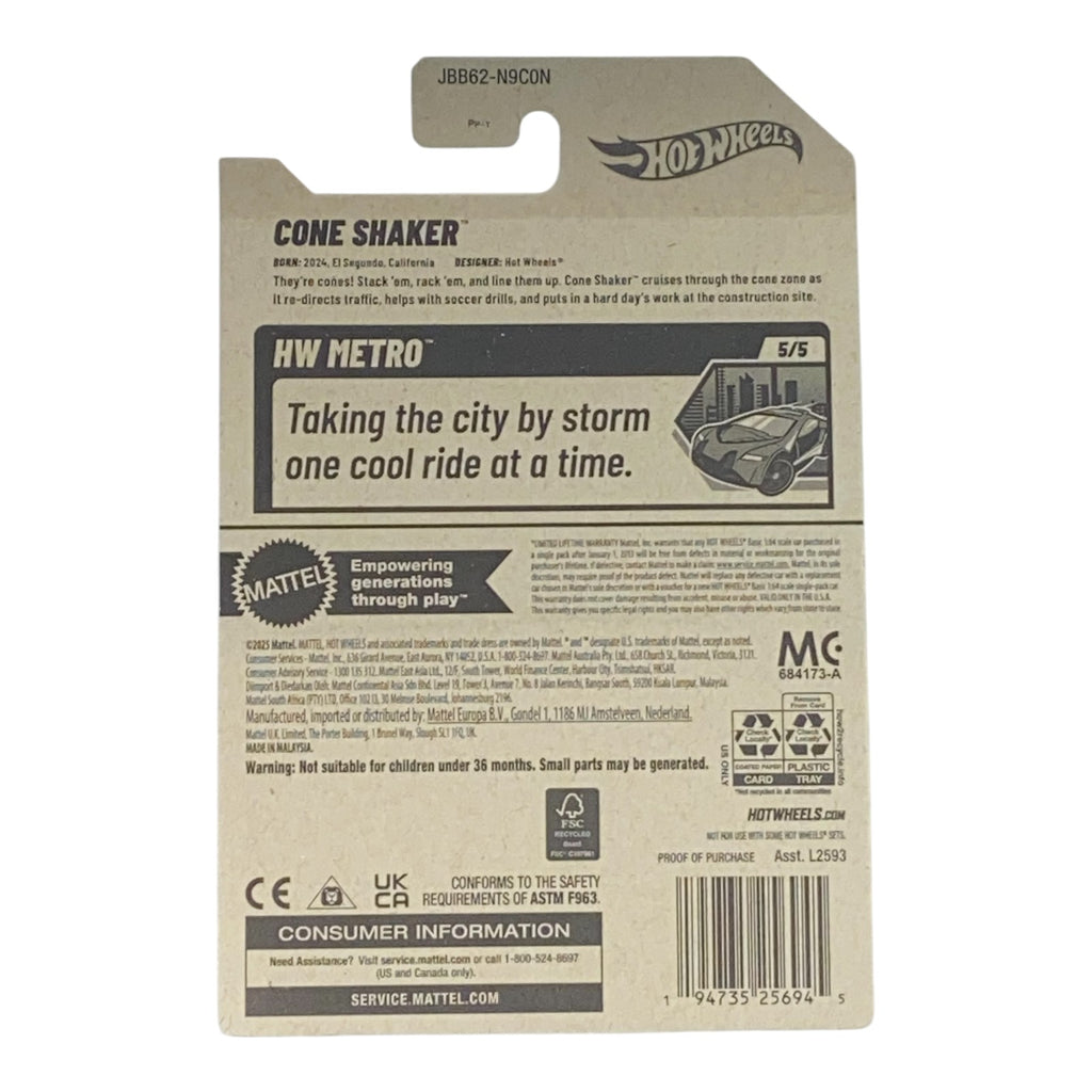 Hot Wheels Cone Shaker - HW Metro Series 5/5 - Collectors World Toys