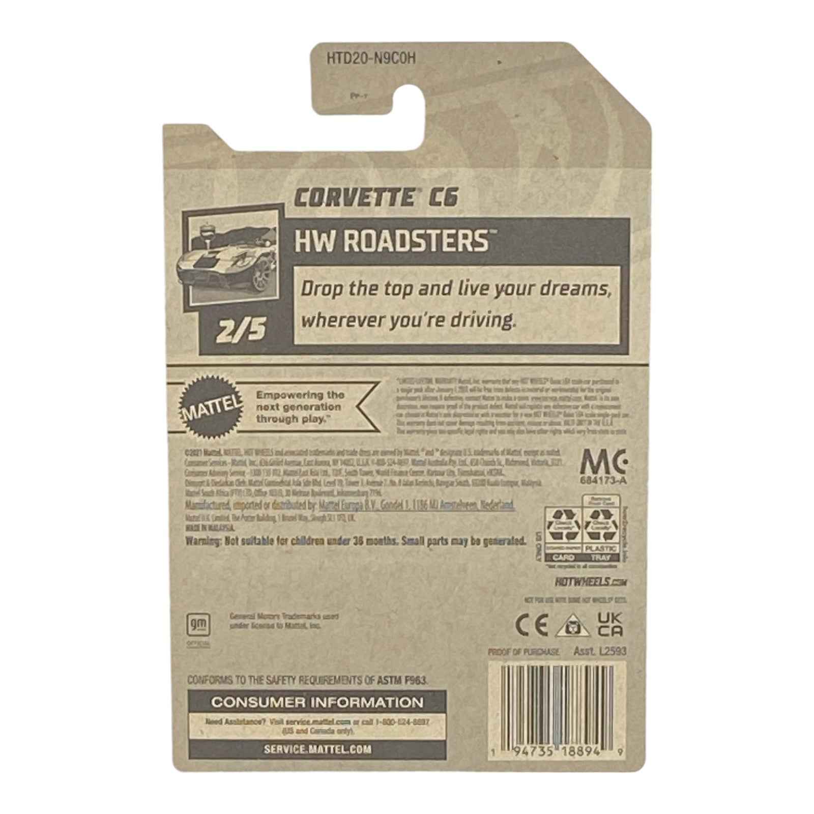 Hot Wheels Corvette C6 - Roadsters Series 2/5 -