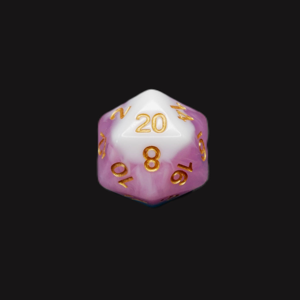 Creamsicle of Doom - 7 Piece DnD Dice Set | Acrylic RPG Gaming Dice - Collectors World Toys