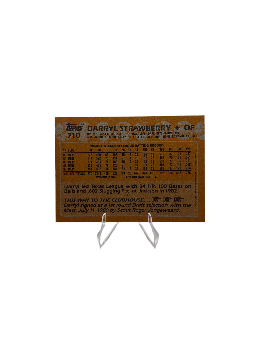 Topps Darryl Strawberry