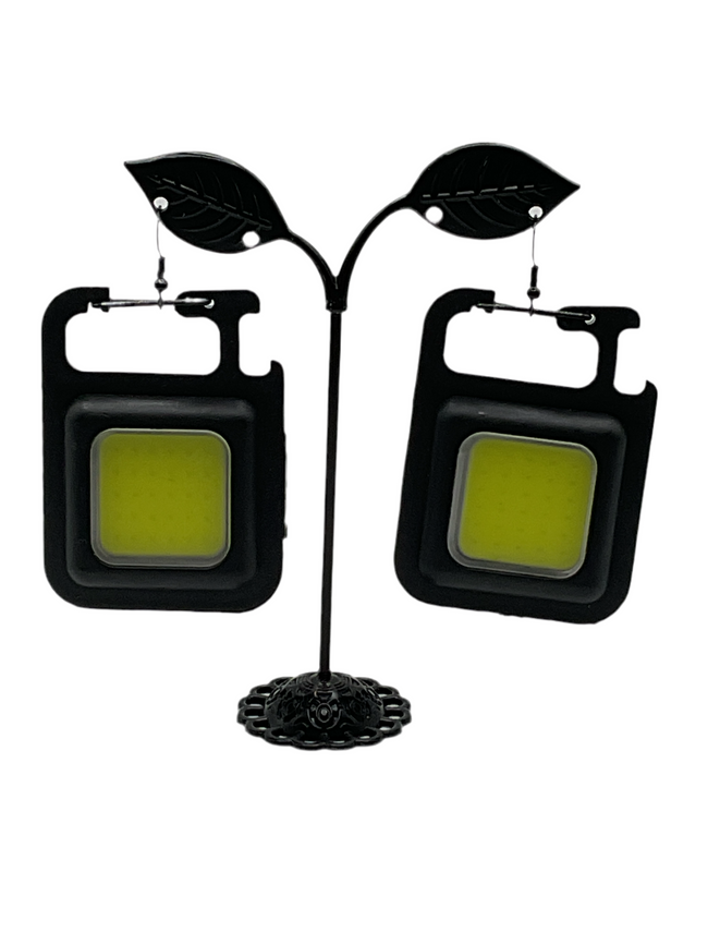 Camping Flashlight Earrings Hover Image