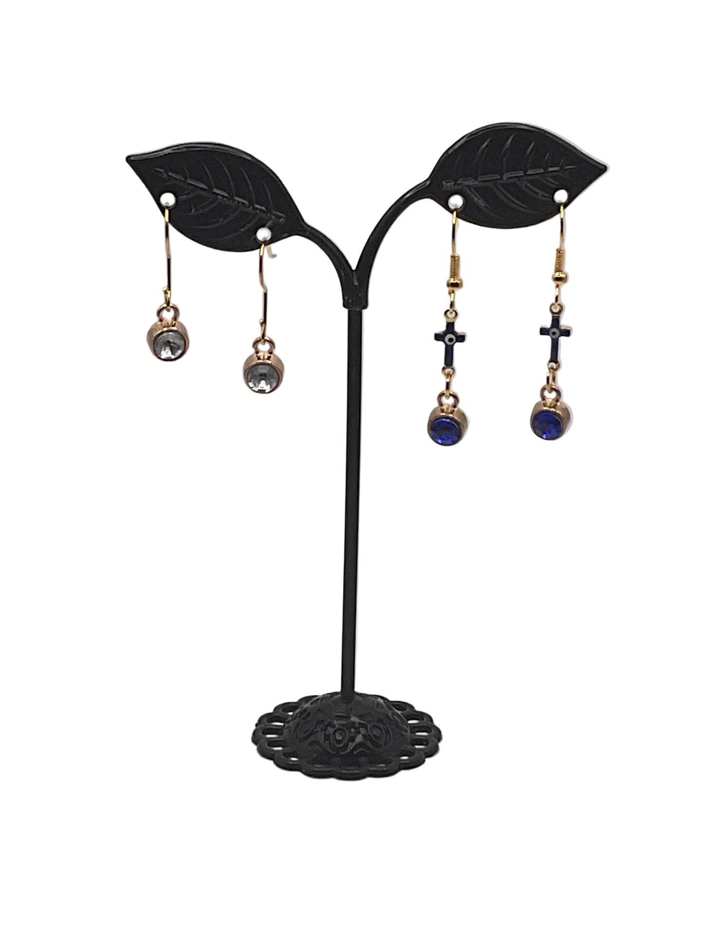 Crystal and Crosses Earrings