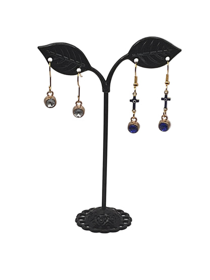 Crystal and Crosses Earrings