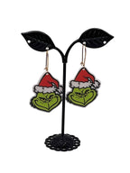 Grinch Head Earrings