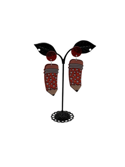 Valentine Pencil Earrings
