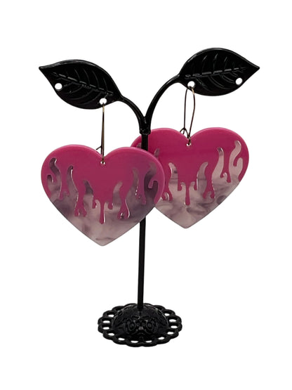 Flaming Heart Earrings