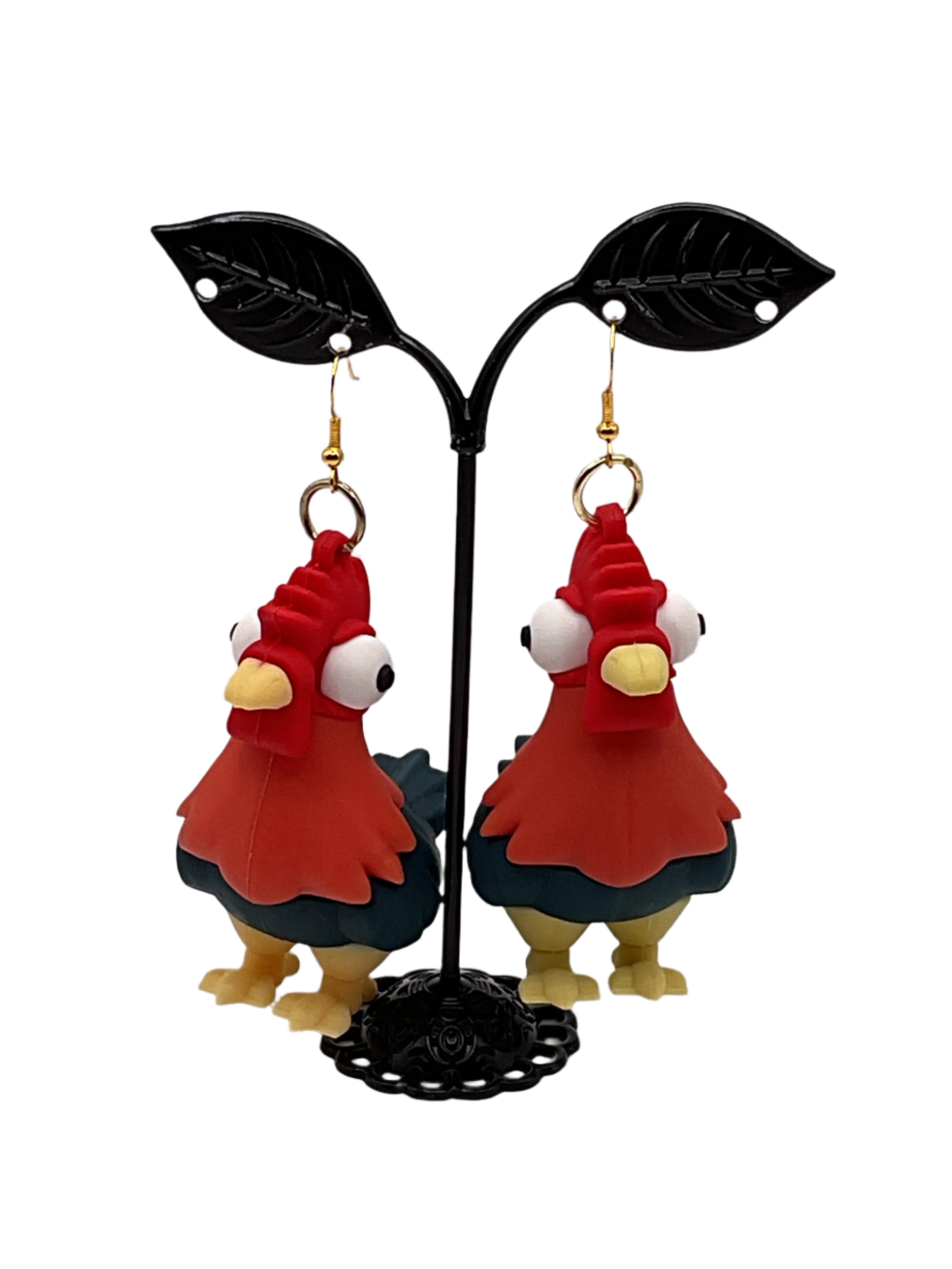 Rooster earrings Main image