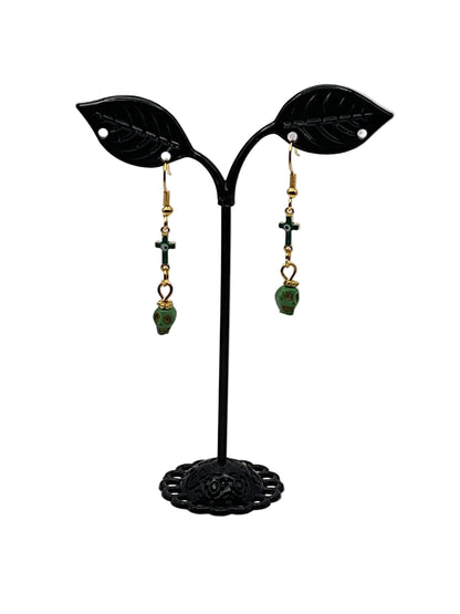 Colorful Tiny Skull Earrings